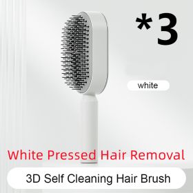 Self Cleaning Hair Brush For Women One-key Cleaning Hair Loss Airbag Massage Scalp Comb Anti-Static Hairbrush (Option: Set G)