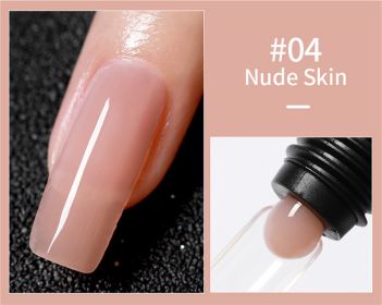 AS Brand 30ml Glitter Nude Pink Clear Polygels Acrylic Extension Hard Nail Gel Builder For Nails (Color: 004#)